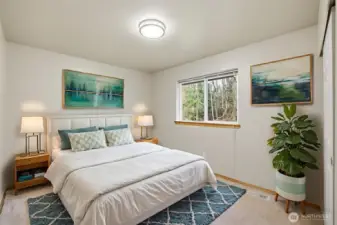 Virtually staged bedroom #2