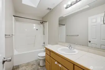 Upstairs guest bathroom