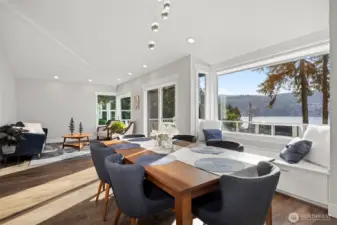 Natural light throughout the living space with solar shades.