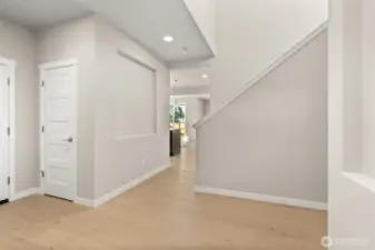 Another angle of the entryway and stairway leads to the second floor