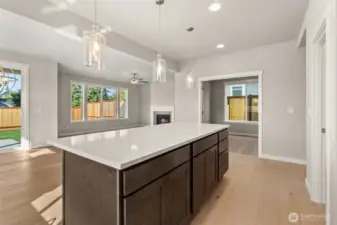 Great open space between kitchen, dining and living room, perfect for entertaining