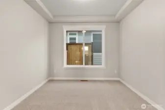 French doors open up to the office/den which is located in the heart of the home on the main floor.