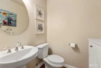 Main level powder bathroom