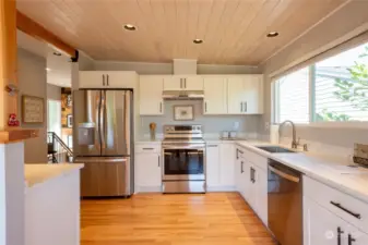 Upper Kitchen with never used appliances and cabinets