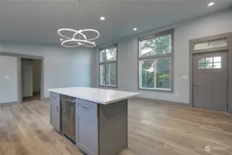 Eating space at kitchen island.