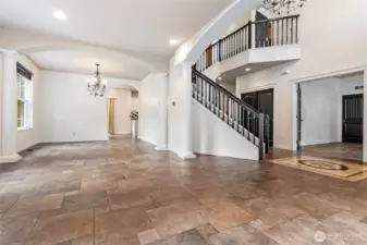 Looking across the living room back to the kitchen.