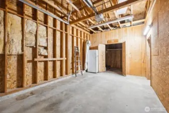 Garage bay #2 with storage room