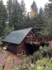 The elevated deck off the back of the house offers the very best summer sunsets.