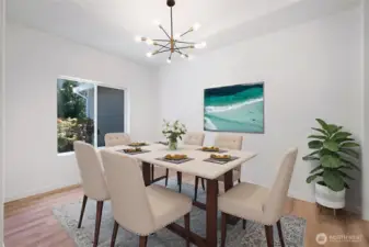 Virtually Staged Formal dinning room