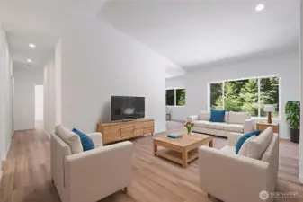 Virtually Staged Living Room