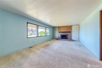 Living room is just off the foyer.