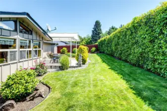 Private, peaceful backyard.