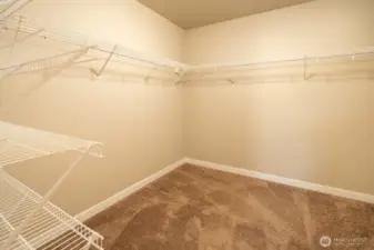 Primary walk in closet with plenty of space!