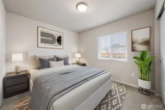 4th bedroom upstairs with virtual staging.