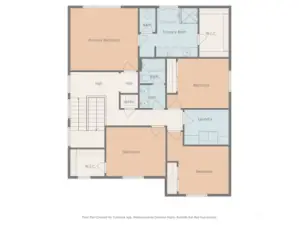 Floor plan of the upstairs 2nd level.
