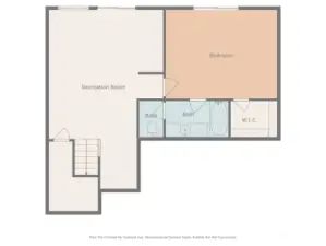 Floor plan of the basement suite.
