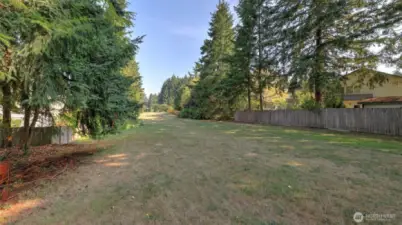 Looking out onto the The trail that is next to the property