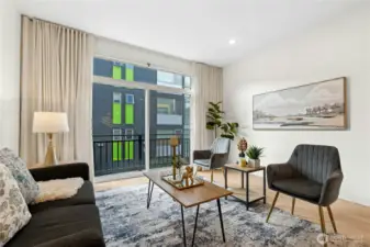 Spacious living area with abundant light