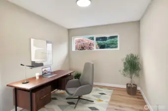 Lower level office/flex space. virtual staging