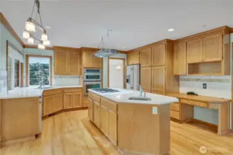 Ample cabinetry storage.