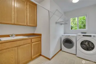 Utility room located downstairs.