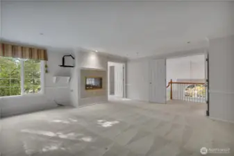 French doors in the master bedroom.