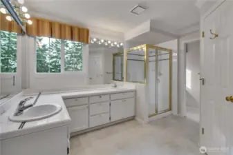 Five piece master bathroom.