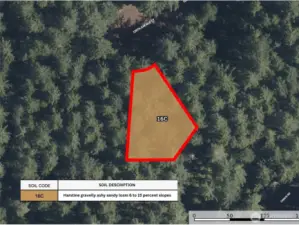 USDA Soil Map with approximate boundaries in red.