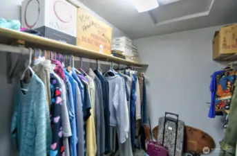 Walk in closet off primary bedroom.
