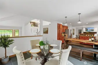 There is also a second eating area, or make this a bar, office space, whatever you desire.