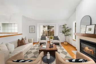 Vaulted ceiling w/large windows to allow for an abundance of natural light