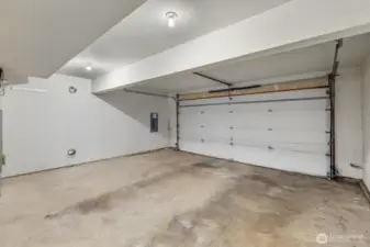 Spacious 2 car garage w/plenty of room for storage