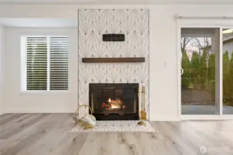 Great features including this cozy wood-burning fireplace.