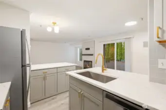 You'll love the oversized kitchen sink and tons of counter space.