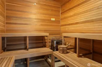 Or warm up in the sauna!