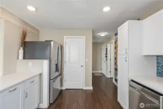 Kitchen and walk-in pantry door