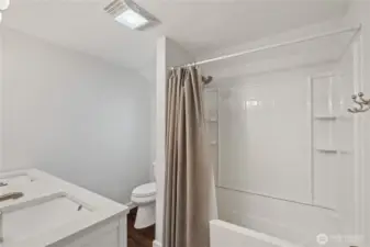 Shared full bath upstairs