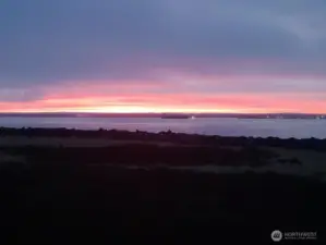 Sunrise over the water