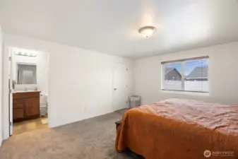Primary Bedroom with attached bath.