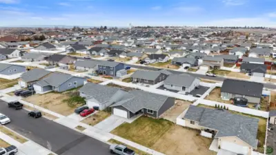 The Grant County Fairgrounds are by the water tower in the top of this photo.