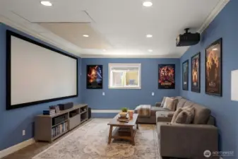 Virtually staged 2nd room in detached "cabana" building