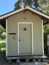 Laundry and storage shed.