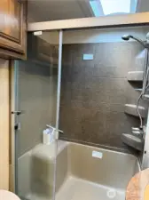 Large shower.