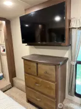 Dresser and TV.