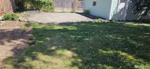 Fenced back yard with 2 car off street parking
