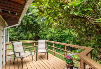 Side Deck from Dining area + Kitchen.