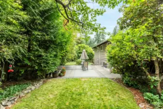 Private Backyard facing S