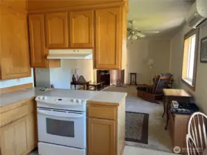 Looking into living room