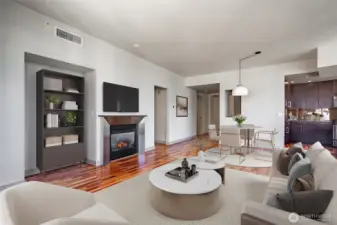 Living Room (SW view) - Virtually Staged