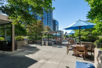 Terrace - West Tower, 3rd Floor - Includes: 2 gas grills, gas fire pit, and pet relief station.